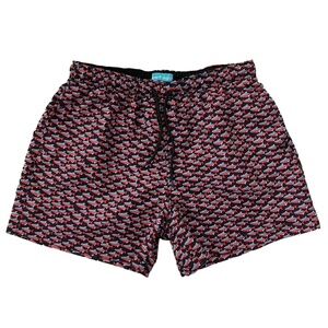 Happy Hour Mens Printed Beachwear Swim Trunks - Neon Fish - XL Board Short